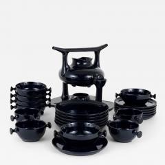 Luigi Colani Luigi Colani Zen Full Tea Set and Plates Stoneware Friesland Germany 1970s - 4054055