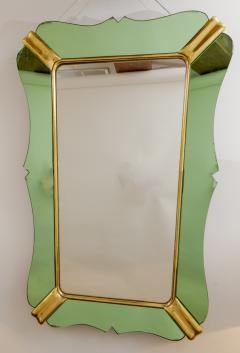 Luigi Fontana Mid Century Italian Green Tapered Mirror By Luigi Fontana - 3491044