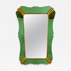Luigi Fontana Mid Century Italian Green Tapered Mirror By Luigi Fontana - 3493362