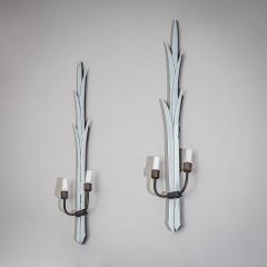 Luigi Fontana Pair of Mirrored Wall Sconces attributed to Luigi Fontana Italy 1930s - 4710835