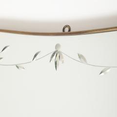 Luigi Fontana Rare Etched Glass and Shaped Brass Wall Mirror by Luigi Fontana Fontana Arte - 4743550