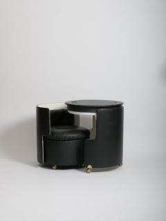 Luigi Massoni Black Dilly Dally vanity by Luigi Massoni for Poltrona Frau Italy c1968 - 4750595
