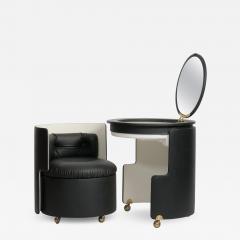 Luigi Massoni Black Dilly Dally vanity by Luigi Massoni for Poltrona Frau Italy c1968 - 4751347