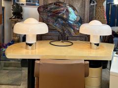 Luigi Massoni Brumbury Space Age Lamps Luigi Massoni Harvey Guzzini Italy Pair - 4554910