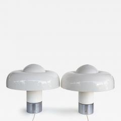 Luigi Massoni Brumbury Space Age Lamps Luigi Massoni Harvey Guzzini Italy Pair - 4555113