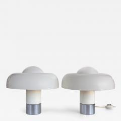 Luigi Massoni Brumbury Space Age Lamps Luigi Massoni Harvey Guzzini Italy Pair - 4555135