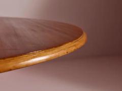 Luigi Massoni Luigi Massoni walnut Clessidra round dining table by Mobilia Italy 1960s - 3722963