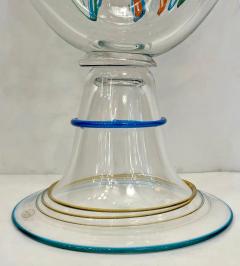 Luigi Mellara Luigi Mellara Picasso Homage Italian Green Blu Murano Glass Face Vase Sculpture - 3547191