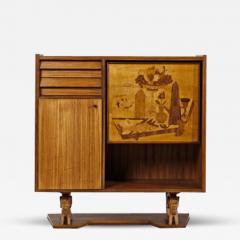 Luigi Scremin 1950s Luigi Scremin inlay cabinet for Mobili dArte Fratelli - 4097612