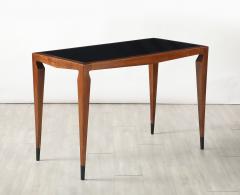 Luigi Scremin Luigi Scremin Italian Walnut and Black Glass Console Table Italy circa 1940 - 4397340