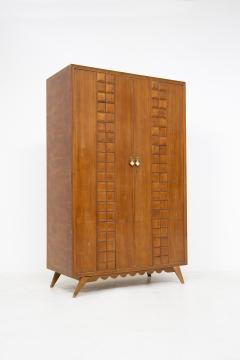 Luigi Scremin Luigi Scremin Wardrobe for Gentleman in Walnut with Ashlars and Brass - 2198989