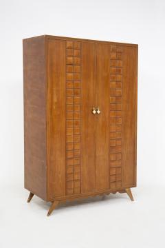 Luigi Scremin Luigi Scremin Wardrobe for Gentleman in Walnut with Ashlars and Brass - 2198990