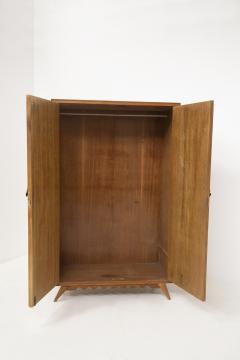 Luigi Scremin Luigi Scremin Wardrobe for Gentleman in Walnut with Ashlars and Brass - 2198996