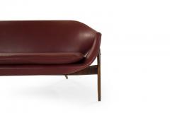 Luigi Tiengo Exceptional Sofa in Chianti Leather by Luigi Tiengo for Cimon Montr al 1963 - 799742