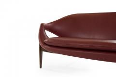 Luigi Tiengo Exceptional Sofa in Chianti Leather by Luigi Tiengo for Cimon Montr al 1963 - 799743