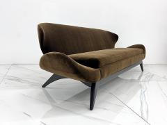 Luigi Tiengo Luigi Tiengo No 500 13 Sofa in Chocolate Mohair for Cimon Montr al 1960s - 3889152