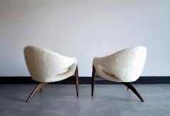 Luigi Tiengo Sculptural Lounge Chairs in Shearling by Luigi Tiengo Canada C 1960s - 3994578