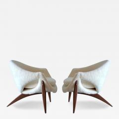 Luigi Tiengo Sculptural Lounge Chairs in Shearling by Luigi Tiengo Canada C 1960s - 3995416