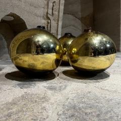 Luis Barragan 1960s Mexico Mercury Glass Three Gold Globes Gazing Ball Spheres - 2994214