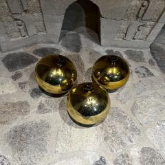 Luis Barragan 1960s Mexico Mercury Glass Three Gold Globes Gazing Ball Spheres - 2994218