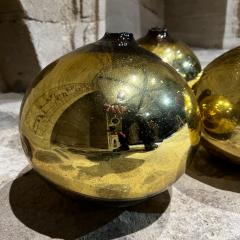Luis Barragan 1960s Mexico Mercury Glass Three Gold Globes Gazing Ball Spheres - 2994219