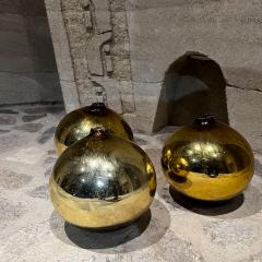 Luis Barragan 1960s Mexico Mercury Glass Three Gold Globes Gazing Ball Spheres - 2994222