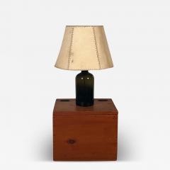 Luis Barragan Glass Bottle Parchment Shade Lamp with Pine Box in the style of Luis Barrag n - 3987300