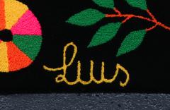 Luis Montiel Handwoven Mexican Modern Folk Art Bird Tapestry - 4431509