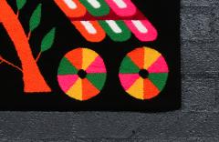 Luis Montiel Handwoven Mexican Modern Folk Art Bird Tapestry - 4431511