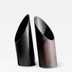 Lukasz Friedrich PIPE PAIR OF STEEL SCULPTED VASES SIGNED BY LUKASZ FRIEDRICH - 2081573