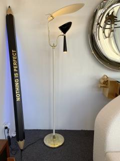 Lumen Milano Italian Mid Century Modern Metal and Brass Floor Lamp by Lumen 1950s - 1941880