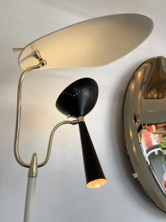 Lumen Milano Italian Mid Century Modern Metal and Brass Floor Lamp by Lumen 1950s - 1941881