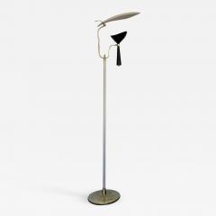 Lumen Milano Italian Mid Century Modern Metal and Brass Floor Lamp by Lumen 1950s - 1942422