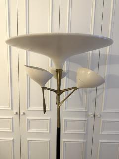 Lumen Milano Italian Mid Century Modern Metal and Brass Floor Lamp by Lumen 1950s - 3276688