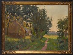Luminism Constant Leemans 1871 1945 Luminist Landscape with Haystack - 1996165