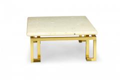 Luten Clary Stern Inc American High Style Fossil Stone and Satin Brass Coffe - 4630742