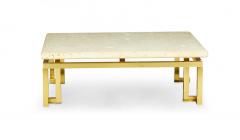 Luten Clary Stern Inc American High Style Fossil Stone and Satin Brass Coffe - 4630744