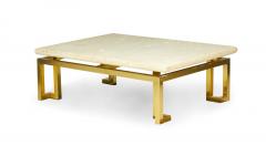 Luten Clary Stern Inc American High Style Fossil Stone and Satin Brass Coffe - 4630745
