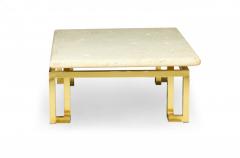 Luten Clary Stern Inc American High Style Fossil Stone and Satin Brass Coffe - 4630746