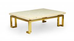 Luten Clary Stern Inc American High Style Fossil Stone and Satin Brass Coffe - 4630747