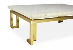 Luten Clary Stern Inc American High Style Fossil Stone and Satin Brass Coffe - 4630749