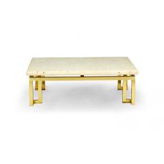 Luten Clary Stern Inc American High Style Fossil Stone and Satin Brass Coffe - 4646492