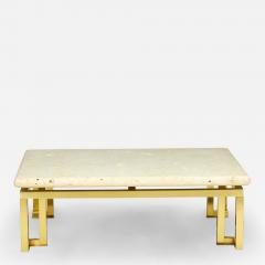 Luten Clary Stern Inc American High Style Fossil Stone and Satin Brass Coffe - 4646508