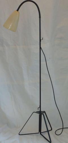 Luther Conover Wrought Iron Goose Neck Floor Lamp circa 1955 California - 574499