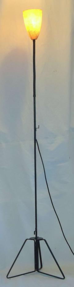 Luther Conover Wrought Iron Goose Neck Floor Lamp circa 1955 California - 574504