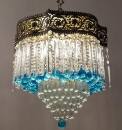 Luxurious Art Deco Crystal Chandelier Italy 1930  - 3962239