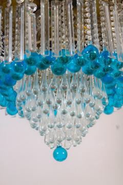 Luxurious Art Deco Crystal Chandelier Italy 1930  - 3962241