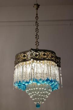 Luxurious Art Deco Crystal Chandelier Italy 1930  - 3962245