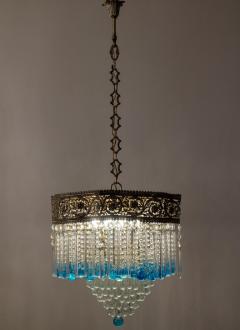 Luxurious Art Deco Crystal Chandelier Italy 1930  - 3962248