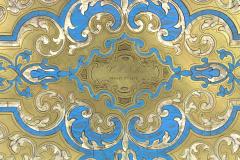 Luxurious Boulle Work Dressing Box Of Brass Blue Enamel Circa 1850  - 2177959